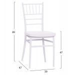 ΚΑΡΕΚΛΑ CATERING TIFFANY ΜΕ ΜΑΞΙΛΑΡΙ HM21104 ΛΕΥΚΟ ΠΟΛΥΠΡΟΠΥΛΕΝΙΟ 39x47x89Yεκ.