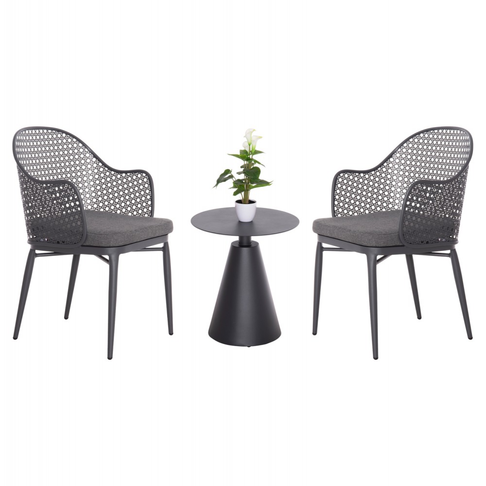 ΣΕΤ LOUNGE 3TMX ΕΞ.ΧΩΡΟΥ OREGO HM21106.01 ΑΛΟΥΜΙΝΙΟ ΣΕ ΣΚΟΥΡΟ ΓΚΡΙ