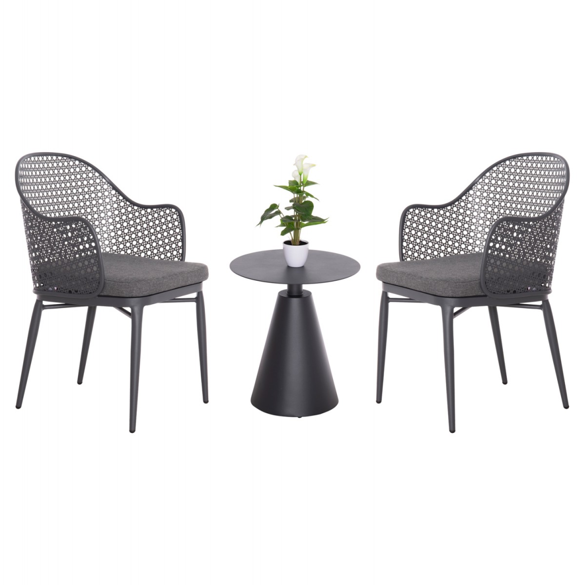 ΣΕΤ LOUNGE 3TMX ΕΞ.ΧΩΡΟΥ OREGO HM21106.01 ΑΛΟΥΜΙΝΙΟ ΣΕ ΣΚΟΥΡΟ ΓΚΡΙ