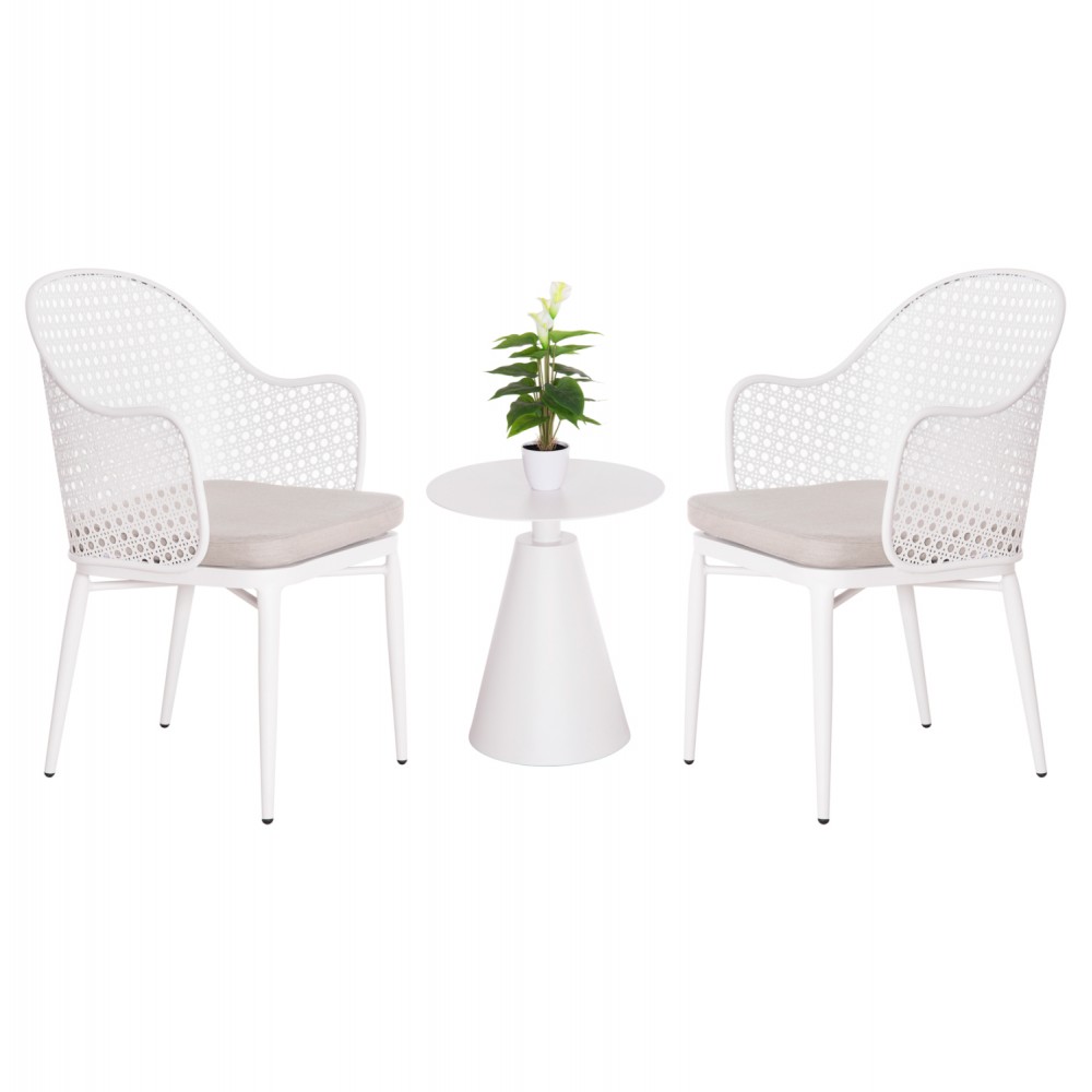 ΣΕΤ LOUNGE 3TMX ΕΞ.ΧΩΡΟΥ OREGO HM21106.02 ΑΛΟΥΜΙΝΙΟ ΣΕ ΛΕΥΚΟ