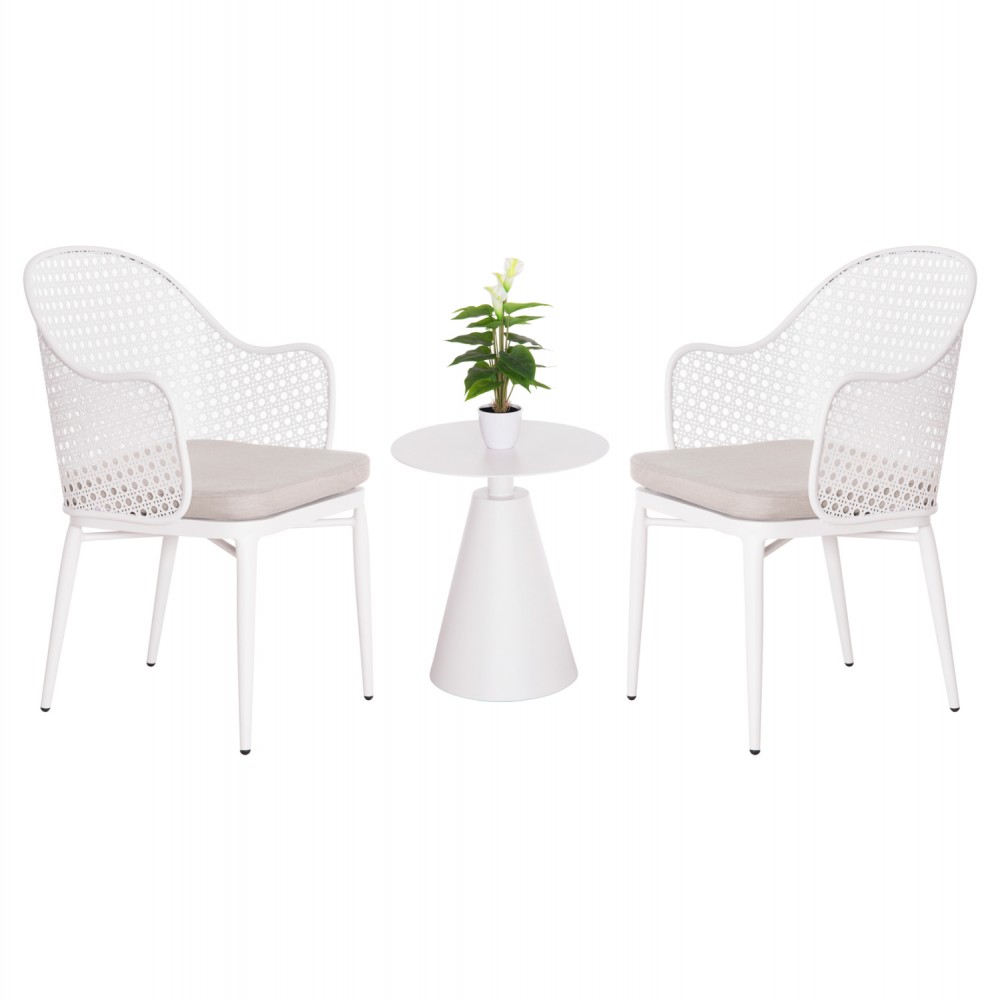 ΣΕΤ LOUNGE 3TMX ΕΞ.ΧΩΡΟΥ OREGO HM21106.02 ΑΛΟΥΜΙΝΙΟ ΣΕ ΛΕΥΚΟ