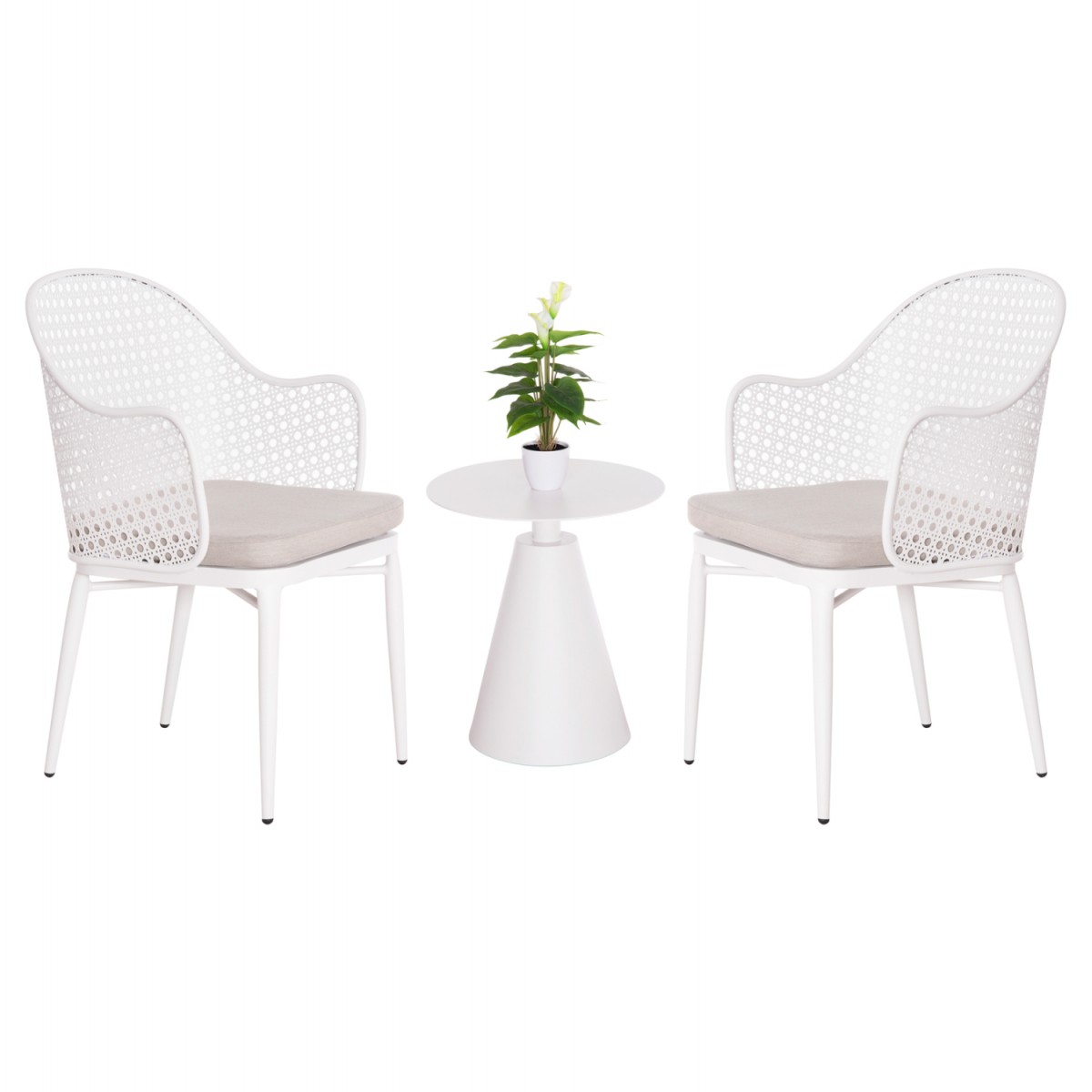 ΣΕΤ LOUNGE 3TMX ΕΞ.ΧΩΡΟΥ OREGO HM21106.02 ΑΛΟΥΜΙΝΙΟ ΣΕ ΛΕΥΚΟ