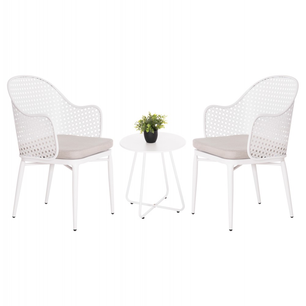 ΣΕΤ LOUNGE 3TMX ΕΞ.ΧΩΡΟΥ OREGO HM21107.02 ΑΛΟΥΜΙΝΙΟ & ΜΕΤΑΛΛΟ ΣΕ ΛΕΥΚΟ