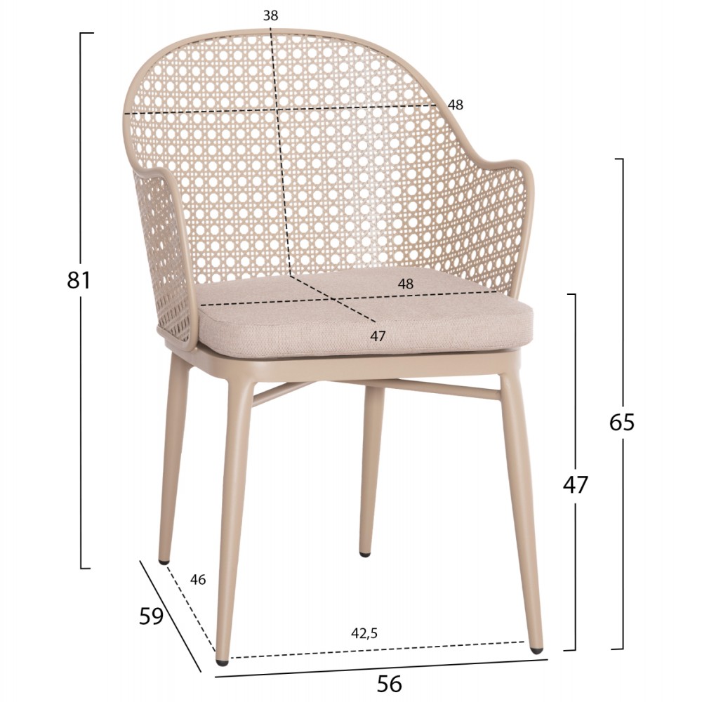 ΣΕΤ LOUNGE 3TMX ΕΞ.ΧΩΡΟΥ OREGO HM21107.03 ΑΛΟΥΜΙΝΙΟ & ΜΕΤΑΛΛΟ ΣΕ ΚΑΠΟΥΤΣΙΝΟ