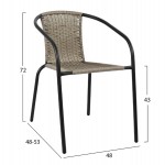 ΣΕΤ ΕΞΩΤ.ΧΩΡΟΥ 3ΤΜΧ LIMA HM21110 ΤΡΑΠΕΖΙ ΜΕ 2 ΠΟΛΥΘΡΟΝΕΣ- ΓΚΡΙ ΧΡΩΜΑ