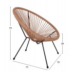 ΣΕΤ ΕΞΩΤ.ΧΩΡΟΥ 3ΤΜΧ ACAPULCO HM21111 ΤΡΑΠΕΖΙ & 2 ΠΟΛΥΘΡΟΝΕΣ ΣΕ ΜΑΥΡΟ-ΜΠΕΖ