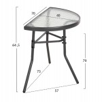 ΣΕΤ ΕΞΩΤ.ΧΩΡΟΥ 3ΤΜΧ LAURA HM21112 ΤΡΑΠΕΖΙ ΗΜΙΚΥΚΛΙΚΟ & 2 ΠΟΛΥΘΡΟΝΕΣ- ΓΚΡΙ