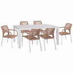 ΣΕΤ ΤΡΑΠΕΖΑΡΙΑΣ ΕΞ.ΧΩΡΟΥ 7ΤΜΧ KRUM HM21131 ΛΕΥΚΟ ΑΛΟΥΜΙΝΙΟ--P.E.RATTAN