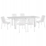 ΣΕΤ ΤΡΑΠΕΖΑΡΙΑΣ ΕΞ.ΧΩΡΟΥ 7ΤΜΧ KRUM HM21146 ΛΕΥΚΟ ΑΛΟΥΜΙΝΙΟ