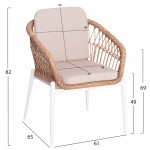 ΣΕΤ ΤΡΑΠΕΖΑΡΙΑΣ ΕΞ.ΧΩΡΟΥ 7ΤΜΧ KRUM HM21149 ΛΕΥΚΟ ΑΛΟΥΜΙΝΙΟ--P.E.RATTAN