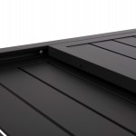 ΣΕΤ ΤΡΑΠΕΖΑΡΙΑΣ ΕΞ.ΧΩΡΟΥ 7ΤΜΧ KRUM HM21152 ΣΚΟΥΡΟ ΓΚΡΙ ΑΛΟΥΜΙΝΙΟ