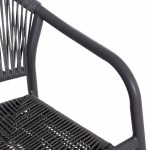 ΣΕΤ ΤΡΑΠΕΖΑΡΙΑΣ ΕΞ.ΧΩΡΟΥ 7ΤΜΧ KRUM HM21153 ΣΚΟΥΡΟ ΓΚΡΙ ΑΛΟΥΜΙΝΙΟ-P.E.TWISTED RATTAN