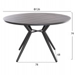 ΣΕΤ ΤΡΑΠΕΖΑΡΙΑΣ ΕΞΩΤ. ΧΩΡΟΥ 5ΤΜΧ BERG HM21134 ΣΚΟΥΡΟ ΓΚΡΙ ΑΛΟΥΜΙΝΙΟ--P.E.RATTAN