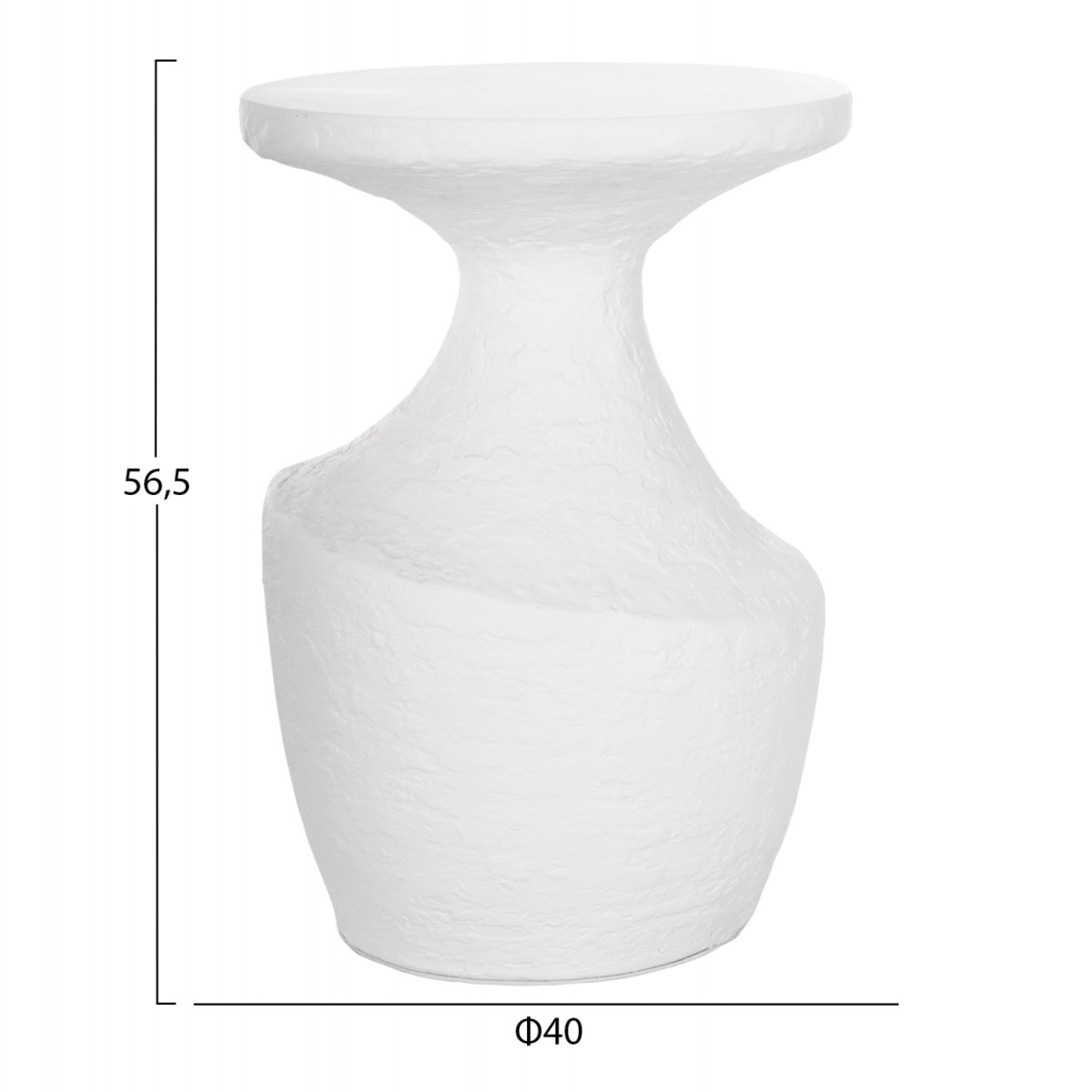 ΣΕΤ ΒΟΗΘΗΤΙΚΑ ΤΡΑΠΕΖΙΑ REBON 2ΤΜΧ HM21137.02 FIBER CEMENT ΣΕ ΛΕΥΚΟ--Φ40εκ & Φ27,5εκ