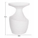 ΣΕΤ ΒΟΗΘΗΤΙΚΑ ΤΡΑΠΕΖΙΑ REBON 2ΤΜΧ HM21137.02 FIBER CEMENT ΣΕ ΛΕΥΚΟ--Φ40εκ & Φ27,5εκ