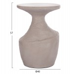 ΣΕΤ ΒΟΗΘΗΤΙΚΑ ΤΡΑΠΕΖΙΑ REBON 2ΤΜΧ HM21137.03 FIBER CEMENT ΣΕ ΓΚΡΙ--Φ40εκ & Φ27,5εκ