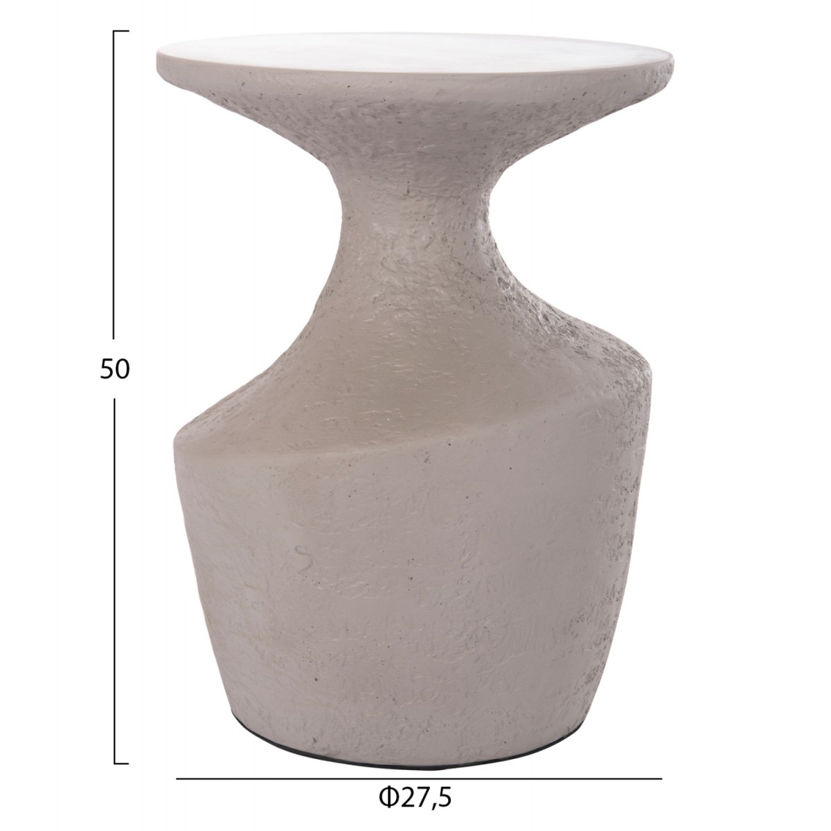 ΣΕΤ ΒΟΗΘΗΤΙΚΑ ΤΡΑΠΕΖΙΑ REBON 2ΤΜΧ HM21137.03 FIBER CEMENT ΣΕ ΓΚΡΙ--Φ40εκ & Φ27,5εκ