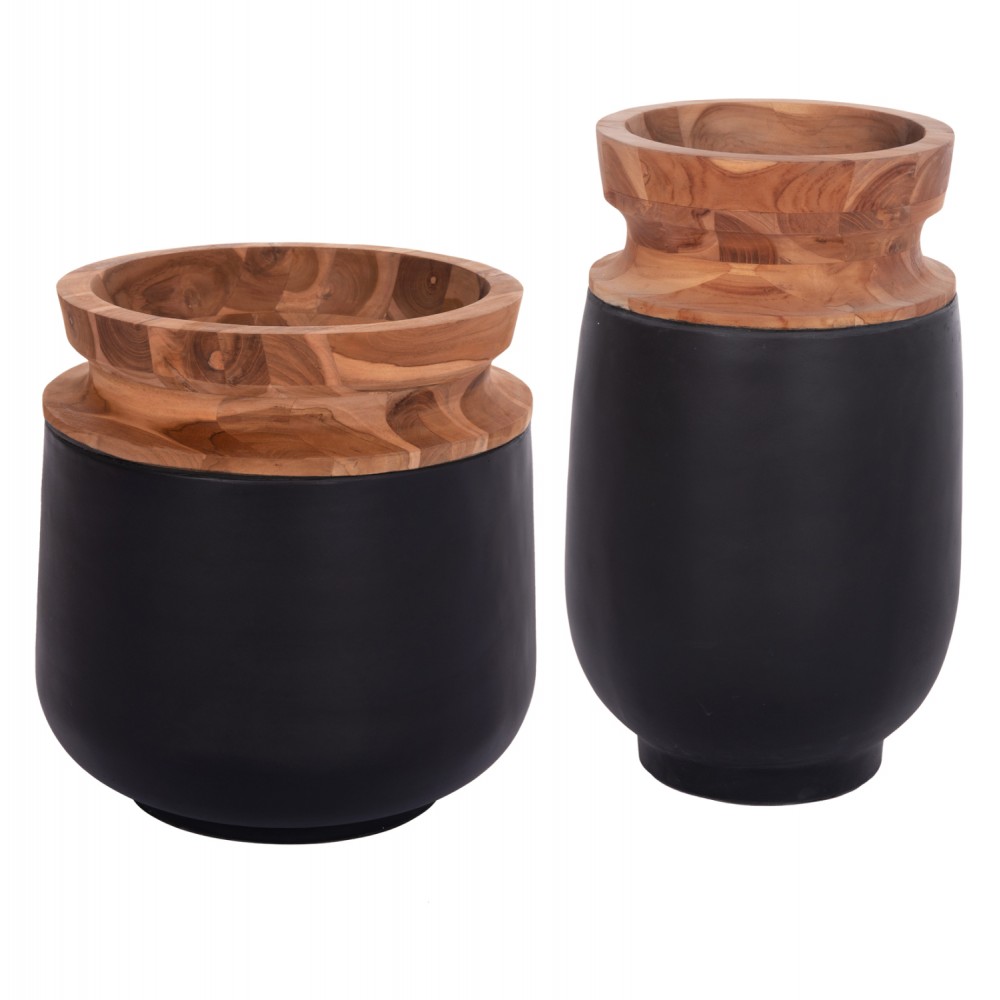 ΔΙΑΚΟΣΜΗΤΙΚΑ ΒΑΖΑ ΔΑΠΕΔΟΥ 2ΤΜΧ LINTER HM21140.01 FIBER CEMENT ΜΑΥΡΟ-ΞΥΛΟ ΤΕΑΚ 47Υ & 60Υεκ