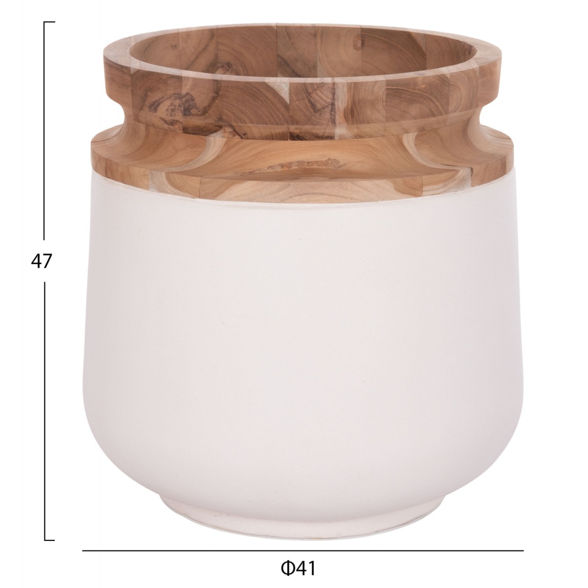 ΔΙΑΚΟΣΜΗΤΙΚΑ ΒΑΖΑ ΔΑΠΕΔΟΥ 2ΤΜΧ LINTER HM21140.02 FIBER CEMENT ΛΕΥΚΟ-ΞΥΛΟ ΤΕΑΚ 47Υ & 60Υεκ