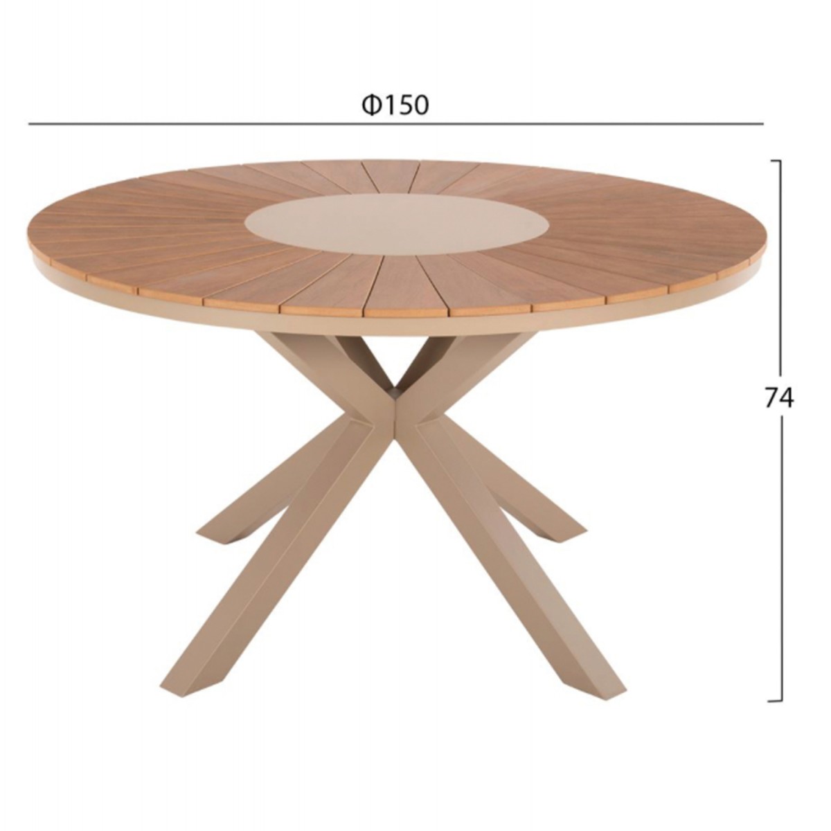 ΣΕΤ ΤΡΑΠΕΖΑΡΙΑΣ ΕΞ. ΧΩΡΟΥ 5ΤΜΧ MORIL HM21161 ΑΛΟΥΜΙΝΙΟ ΣΕ ΣΑΜΠΑΝΙ & POLYWOOD