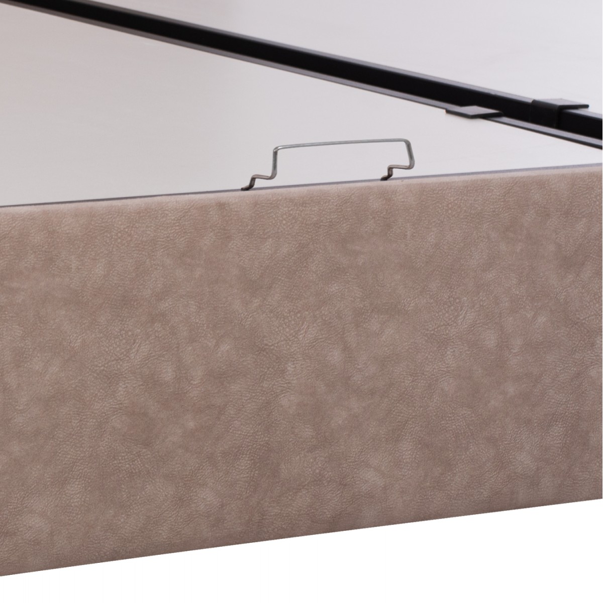 ΚΡΕΒΑΤΙ ΜΕ ΣΤΡΩΜΑ ΔΙΠΛΟ DOLORES HM21165 ΜΠΕΖ ΥΦΑΣΜΑ & ΑΠΟΘ.ΧΩΡΟΣ-ΓΙΑ 160x200εκ.