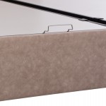 ΚΡΕΒΑΤΙ ΜΕ ΣΤΡΩΜΑ ΔΙΠΛΟ DOLORES HM21165 ΜΠΕΖ ΥΦΑΣΜΑ & ΑΠΟΘ.ΧΩΡΟΣ-ΓΙΑ 160x200εκ.