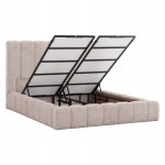 ΚΡΕΒΑΤΙ ΔΙΠΛΟ ΜΕ ΣΤΡΩΜΑ & ΑΠΟΘ.ΧΩΡΟ REMO HM21167 ΜΠΕΖ ΜΠΟΥΚΛΕ--ΓΙΑ 160x200εκ