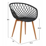 ΣΕΤ ΤΡΑΠΕΖΑΡΙΑΣ 5ΤΜΧ ARIADNE HM21174 MDF TOP & ΠΟΛΥΠΡΟΠΥΛΕΝΙΟ ΣΕ ΜΑΥΡΟ