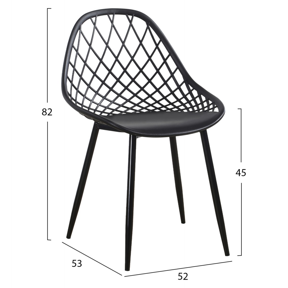 ΣΕΤ ΤΡΑΠΕΖΑΡΙΑΣ 5ΤΜΧ LIO HM21175 MDF TOP & ΠΟΛΥΠΡΟΠΥΛΕΝΙΟ ΣΕ ΜΑΥΡΟ