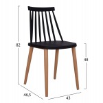 ΣΕΤ ΤΡΑΠΕΖΑΡΙΑΣ 5ΤΜΧ MINIMAL HM21178 MDF TOP ΣΕ ΜΑΥΡΟ-ΣΚΕΛΕΤΟΣ ΣΕ ΦΥΣΙΚΟ ΞΥΛΟΥ