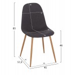 ΣΕΤ ΤΡΑΠΕΖΑΡΙΑΣ 5ΤΜΧ MINARDO HM21179 MDF TOP ΣΕ ΜΑΥΡΟ--ΣΚΟΥΡΟ ΓΚΡΙ ΥΦΑΣΜΑ