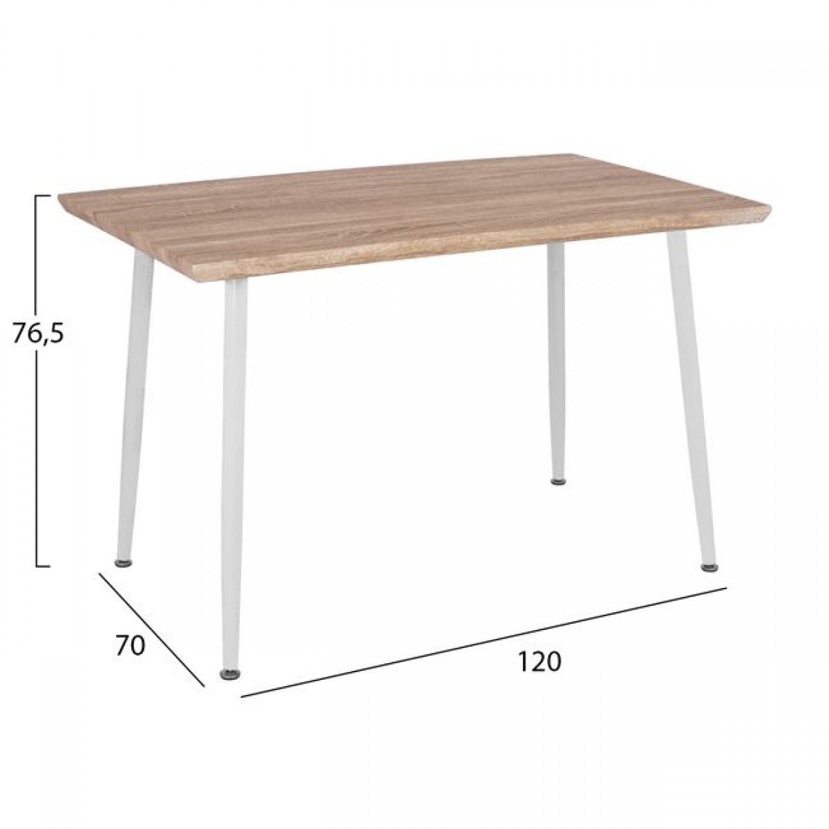 ΣΕΤ 5ΤΜΧ ΤΡΑΠΕΖΙ SONAMA & ΚΑΡΕΚΛΕΣ ΠΟΛΥΠΡΟΠΥΛΕΝΙΟΥ ΛΕΥΚΕΣ ΜΕΤΑΛΛΙΚΑ ΠΟΔΙΑ HM11025.01