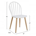 ΣΕΤ 5ΤΜΧ ΤΡΑΠΕΖΙ SONAMA & ΚΑΡΕΚΛΕΣ ΠΟΛΥΠΡΟΠΥΛΕΝΙΟΥ ΛΕΥΚΕΣ ΜΕΤΑΛΛΙΚΑ ΠΟΔΙΑ HM11025.01