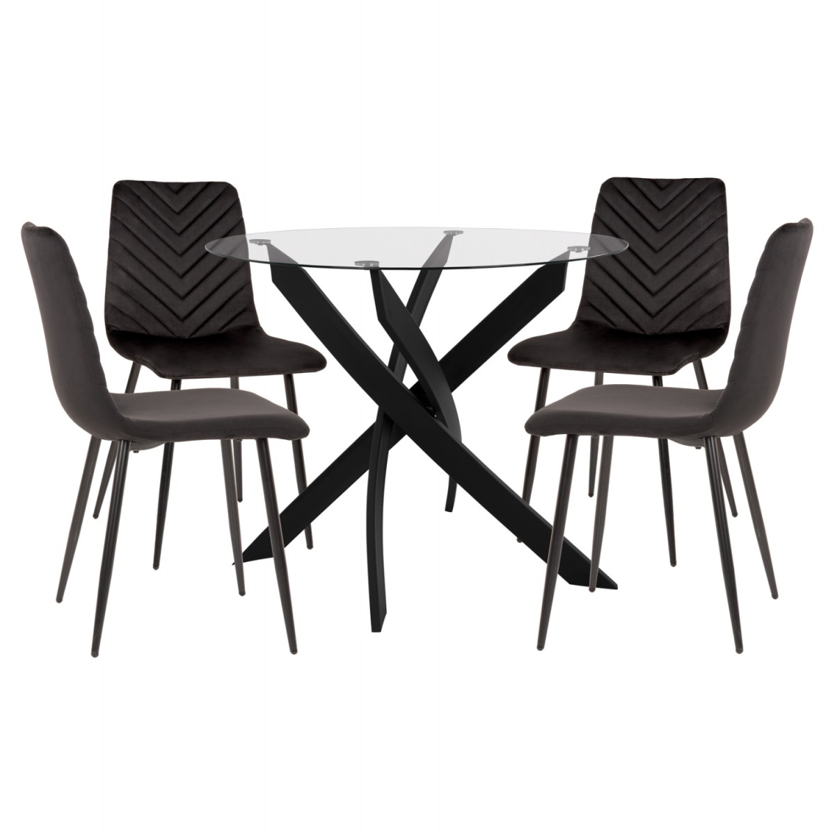 ΣΕΤ ΤΡΑΠΕΖΑΡΙΑΣ ΕΣ.ΧΩΡΟΥ 5ΤΜΧ JAFARU HM11073 ΜΕΤΑΛΛΟ--ΒΕΛΟΥΔΟ ΣΕ ΜΑΥΡΟ