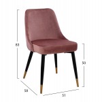 ΣΕΤ ΤΡΑΠΕΖΑΡΙΑΣ 5ΤΜΧ JOLIE HM11198.02 MDF TOP-ΒΕΛΟΥΔΟ ΣΑΠΙΟ ΜΗΛΟ & ΜΕΤΑΛΛΟ ΜΑΥΡΟ