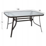 ΣΕΤ ΤΡΑΠΕΖΑΡΙΑΣ 5TMX ΤΡΑΠΕΖΙ 140Χ80Χ72Υεκ.ΚΑΙ 4 ΠΟΛΥΘΡΟΝΕΣ ΜΕΤΑΛΛΟ ΚΑΦΕ HM10562.02