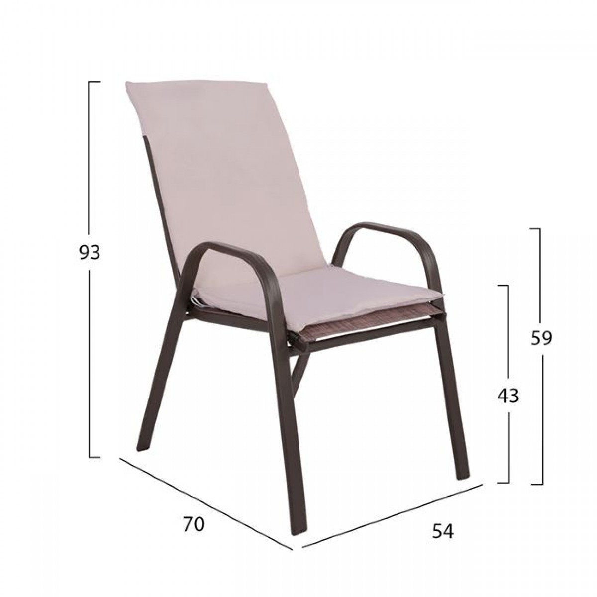 ΣΕΤ ΤΡΑΠΕΖΑΡΙΑΣ 5ΤΜΧ ΜΕ 4 ΚΑΡΕΚΛΕΣ ΜΕ ΜΑΞΙΛΑΡΙ & ΤΡΑΠΕΖΙ 110x60 ΚΑΦΕ HM10566.02