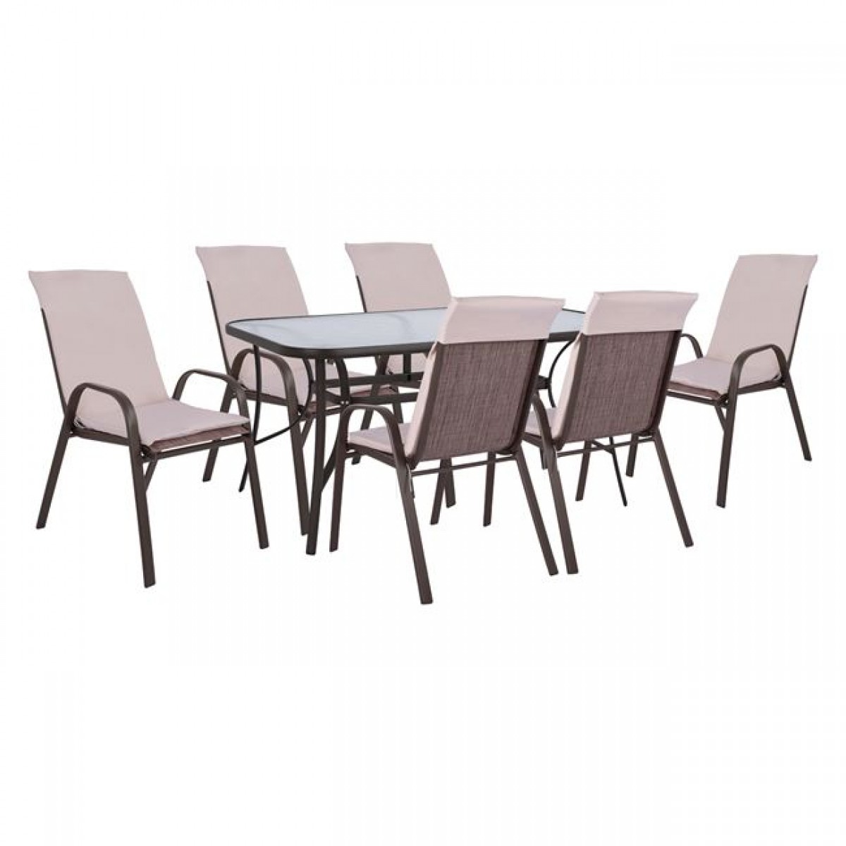 ΣΕΤ ΤΡΑΠΕΖΑΡΙΑΣ 7ΤΜΧ ΚΑΡΕΚΛΕΣ ΜΕ ΜΑΞΙΛΑΡΙ & ΤΡΑΠΕΖΙ 150X90 HM10572.02 ΚΑΦΕ