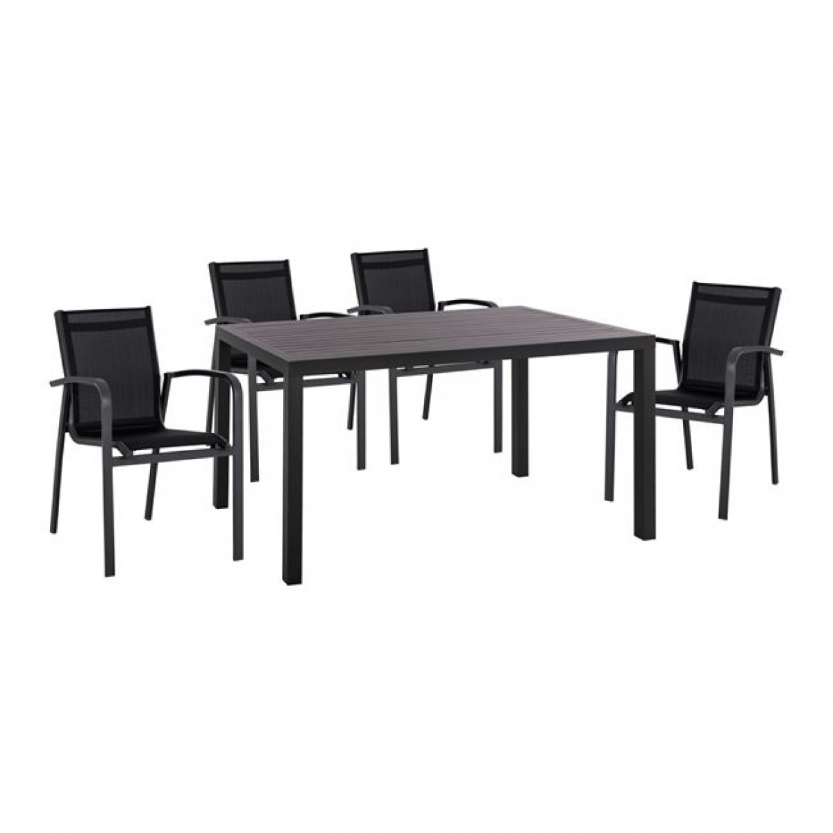 ΣΕΤ 5ΤΜΧ ΤΡΑΠΕΖΙ ΑΛΟΥΜΙΝΙΟΥ & ΠΟΛΥΘΡΟΝΕΣ ΑΛΟΥΜΙΝΙΟΥ ΑΝΘΡΑΚΙ HM10593.02