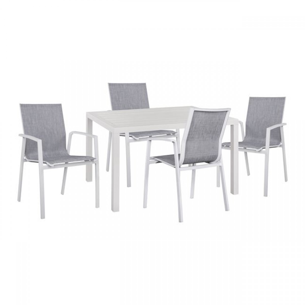 ΣΕΤ 5ΤΜΧ ΤΡΑΠΕΖΙ ΑΛΟΥΜΙΝΙΟΥ & ΠΟΛΥΘΡΟΝΕΣ ΑΛΟΥΜΙΝΙΟΥ ΛΕΥΚΕΣ HM10595.01