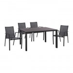 ΣΕΤ 5ΤΜΧ ΤΡΑΠΕΖΙ ΑΛΟΥΜΙΝΙΟΥ & ΠΟΛΥΘΡΟΝΕΣ ΑΛΟΥΜΙΝΙΟΥ ΑΝΘΡΑΚΙ HM10596.02