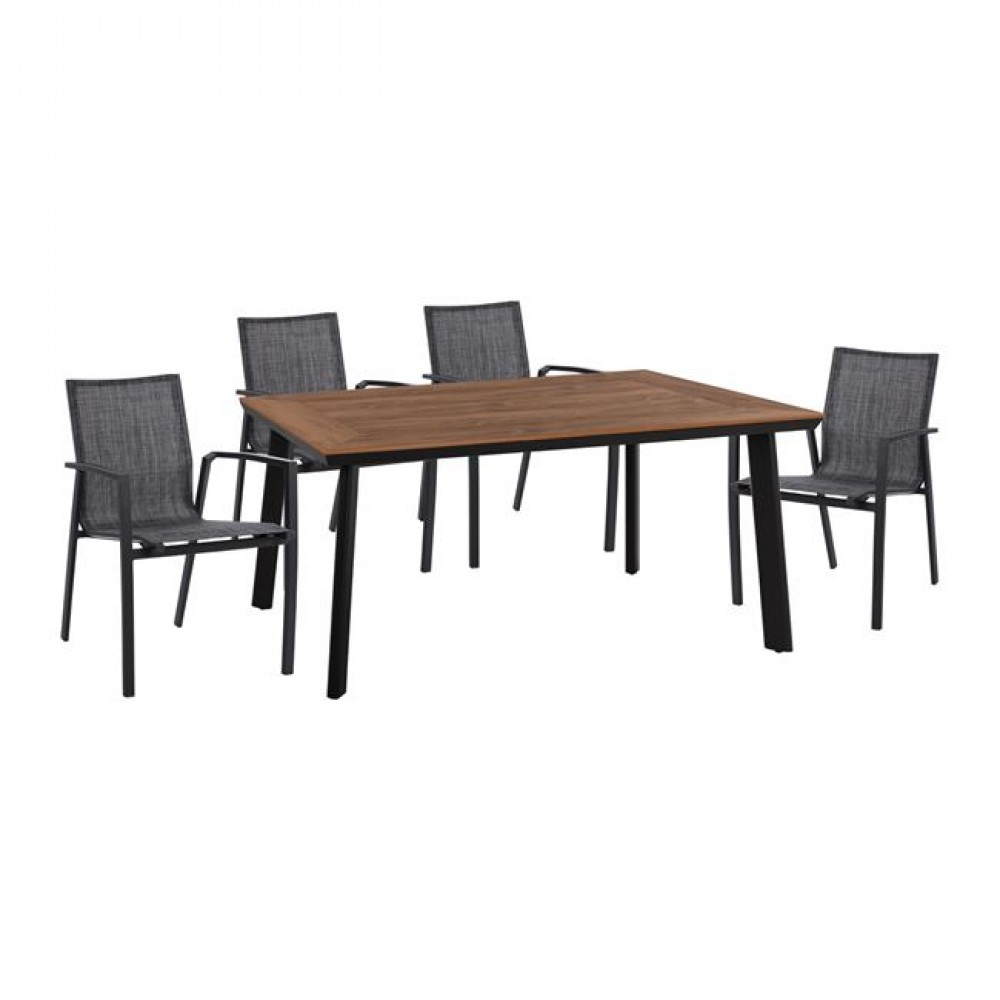 ΣΕΤ 5ΤΜΧ ΤΡΑΠΕΖΙ ΑΛΟΥΜΙΝΙΟΥ & ΠΟΛΥΘΡΟΝΕΣ ΑΛΟΥΜΙΝΙΟΥ ΑΝΘΡΑΚΙ HM10599.02