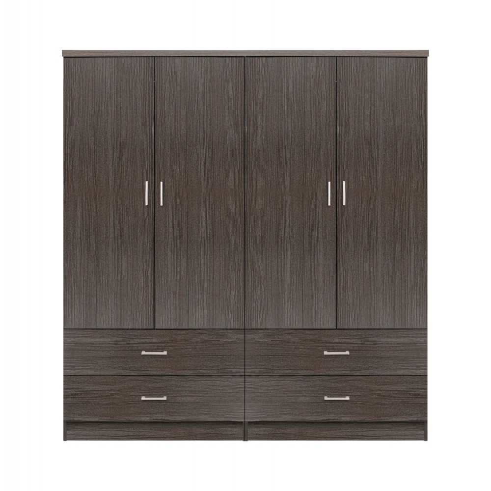 ΣΕΤ 2 ΤΜΧ ΝΤΟΥΛΑΠΑ 4ΦΥΛΛΗ ΜΕ 4 ΣΥΡΤΑΡΙΑ ZEBRANO 160X42X181 HM11349.01