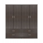 ΣΕΤ 2 ΤΜΧ ΝΤΟΥΛΑΠΑ 4ΦΥΛΛΗ ΜΕ 4 ΣΥΡΤΑΡΙΑ ZEBRANO 160X42X181 HM11349.01