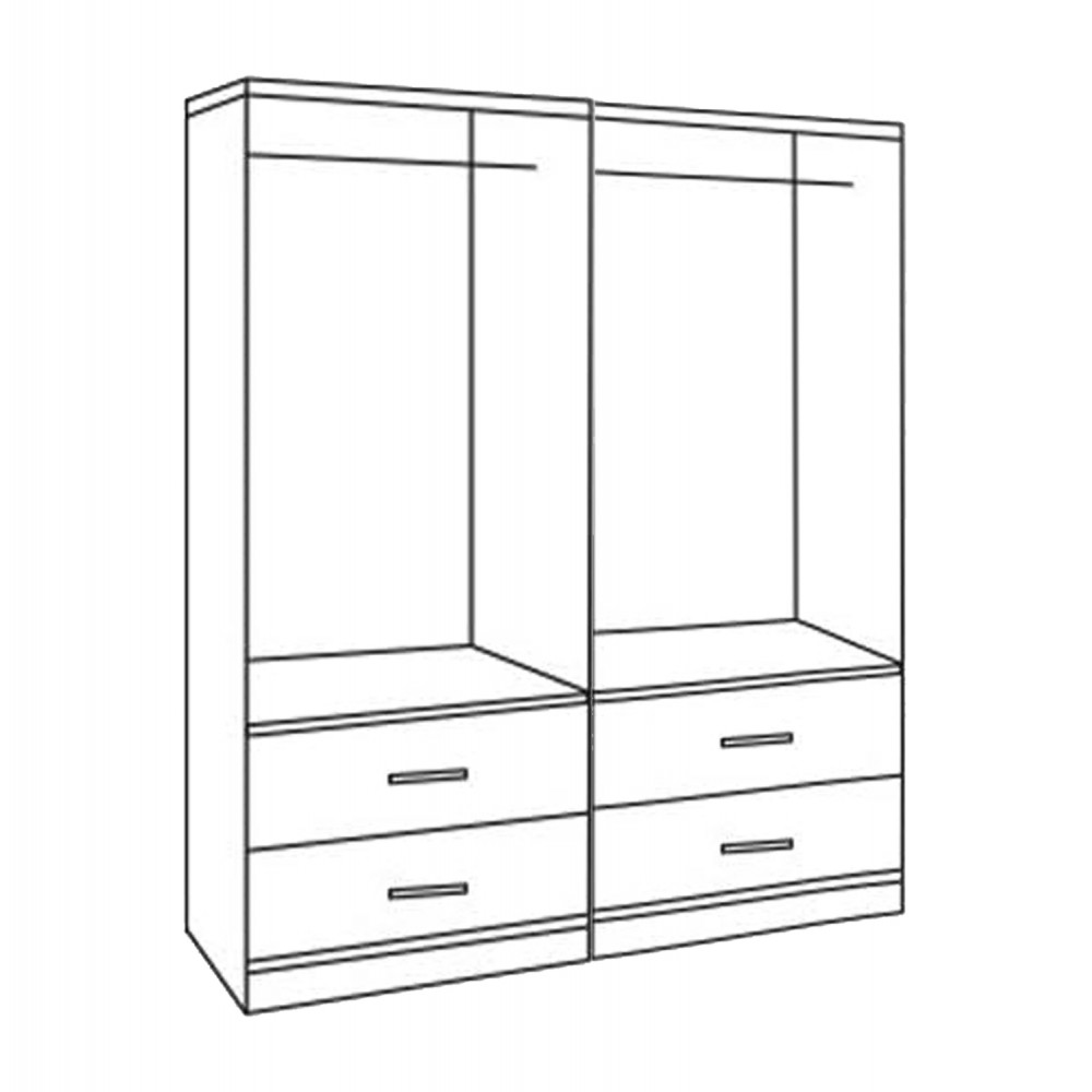 ΣΕΤ 2 ΤΜΧ ΝΤΟΥΛΑΠΑ 4ΦΥΛΛΗ ΜΕ 4 ΣΥΡΤΑΡΙΑ SONAMA 160X42X181 HM11349.02