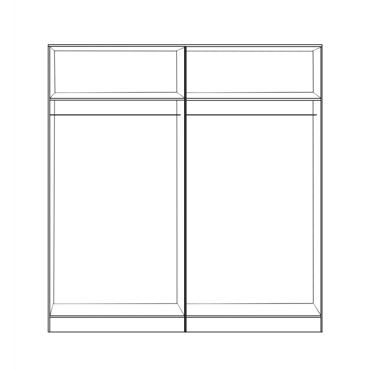 ΣΕΤ 2 ΤΜΧ ΝΤΟΥΛΑΠΑ 4ΦΥΛΛΗ ZEBRANO 160X42X181 HM11350.01