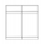 ΣΕΤ 2 ΤΜΧ ΝΤΟΥΛΑΠΑ 4ΦΥΛΛΗ ZEBRANO 160X42X181 HM11350.01