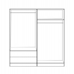 ΣΕΤ 2 ΤΜΧ ΝΤΟΥΛΑΠΑ 4ΦΥΛΛΗ ZEBRANO 160X42X181 HM11351.01