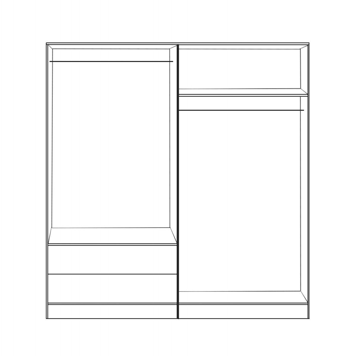 ΣΕΤ 2 ΤΜΧ ΝΤΟΥΛΑΠΑ 4ΦΥΛΛΗ SONAMA 160X42X181 HM11351.02