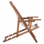 ΣΕΖΛΟΝΓΚ ΛΗΜΝΟΣ ΜΕ ΜΠΡΑΤΣΑ ΕΜΠ/ΣΜΟΣ ΚΑΡΥΔΙ ΜΕ PVC 2Χ1 ΕΚΡΟΥ HM11433.01 62,5x97x105εκ.